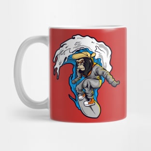 Monkey surfer waves Mug